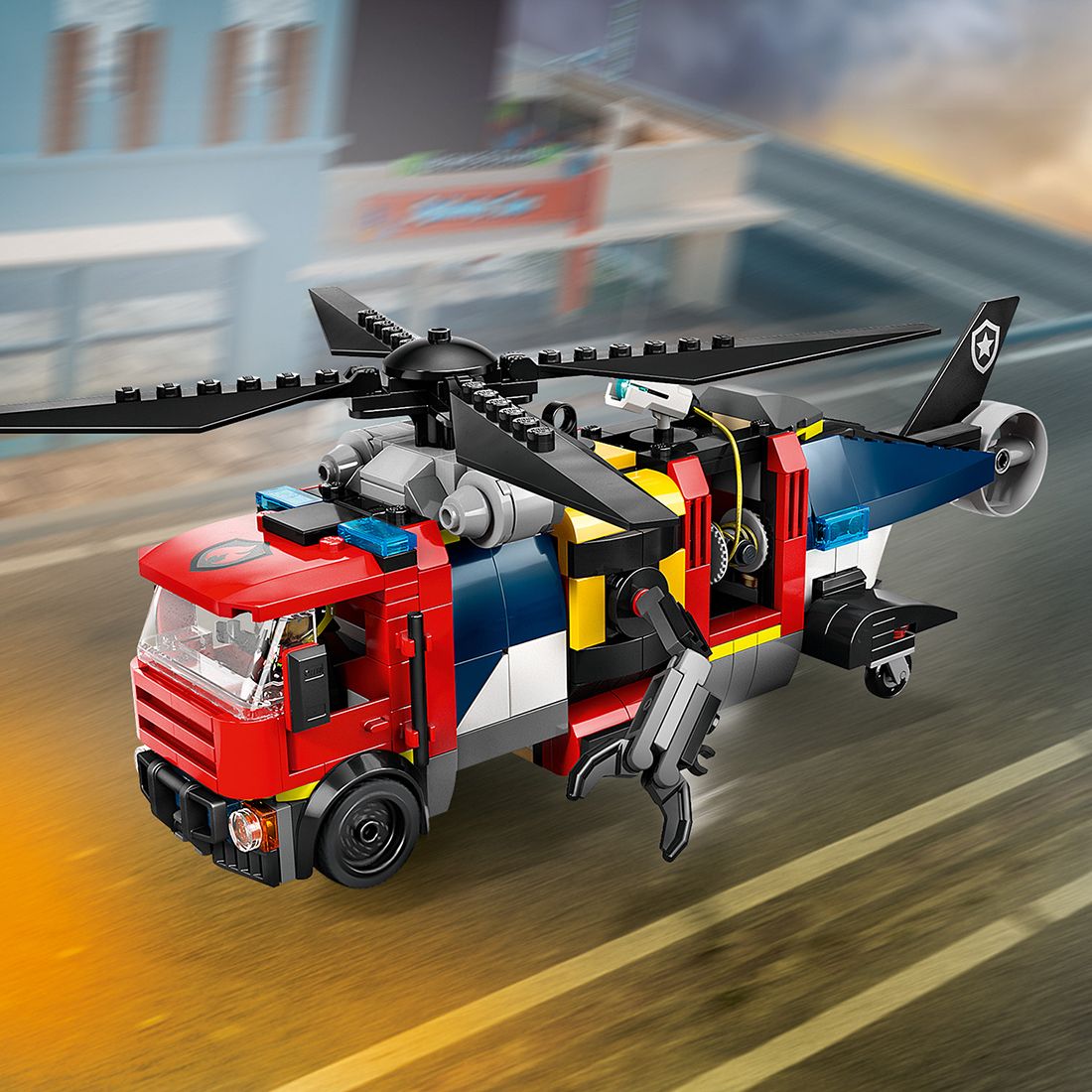 60462 Pakke med helikopter, brannbil og ubåt