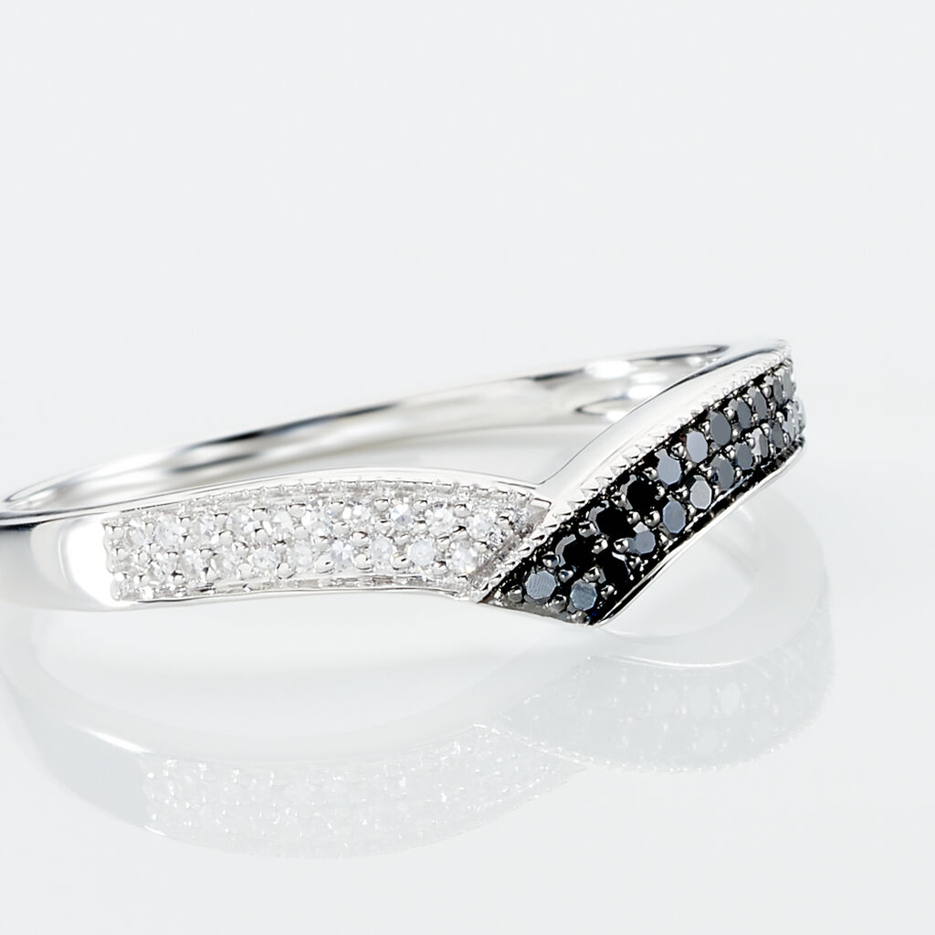 Bague Aile De Mouette Or Blanc Diamant