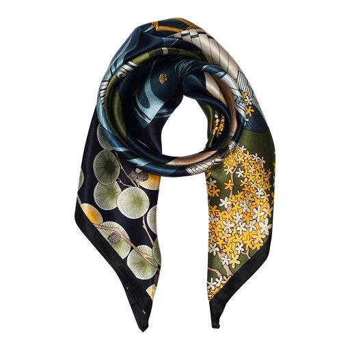 Sneaky Fox Zaza Silk Tørklæde, Night Blue, One size