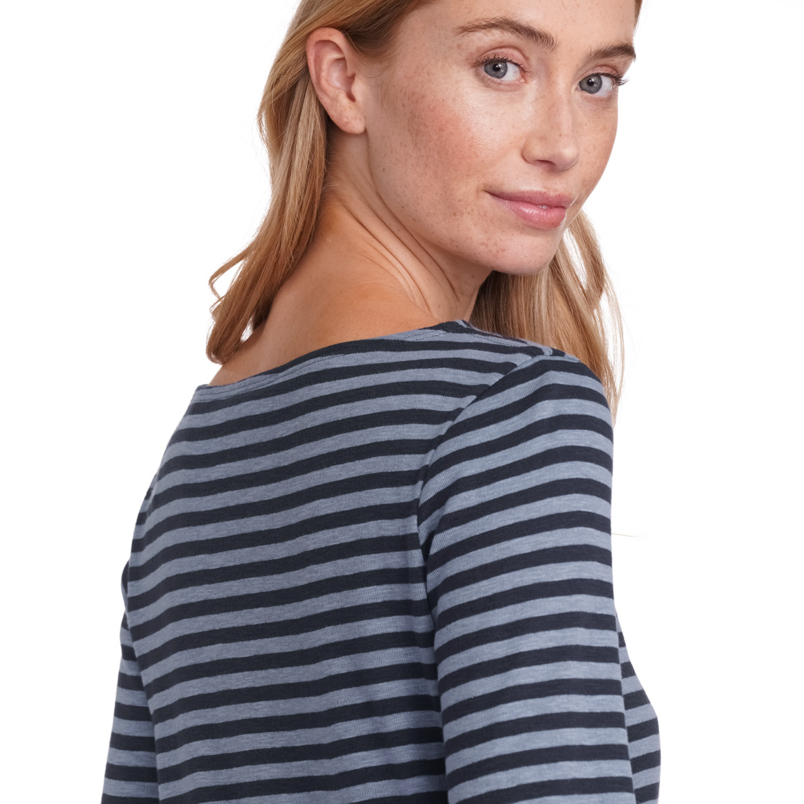 Jonas Nielsen Damen Langarmshirt im Streifen-Look dunkelblau / blau