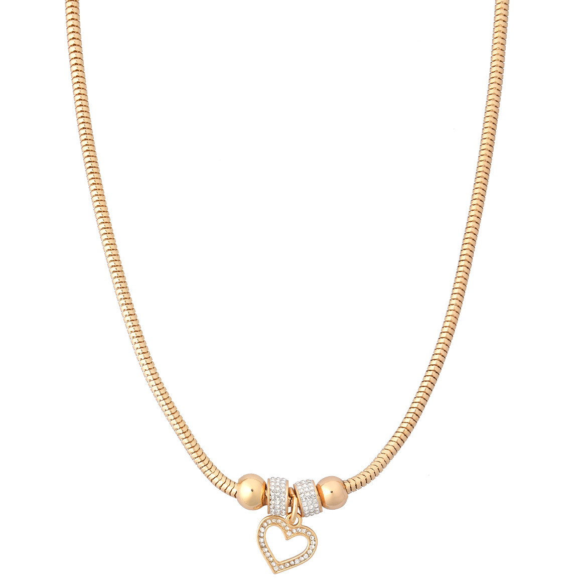 Gina Benotti Damen Kette mit Herz-Anhänger gold