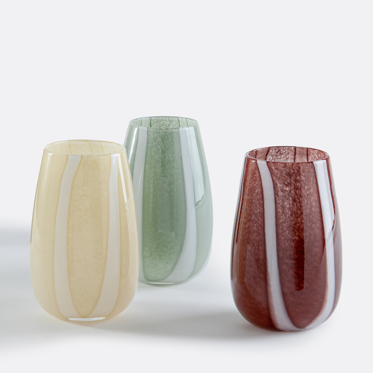 LA REDOUTE INTERIEURS<br>Vaso de vidro listrado, Malco