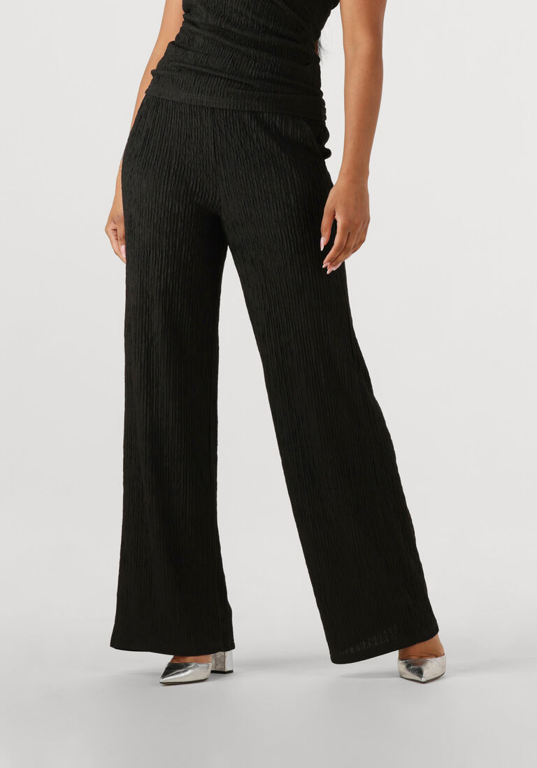 zwarte aaiko wijde broek ramona structure pes 564