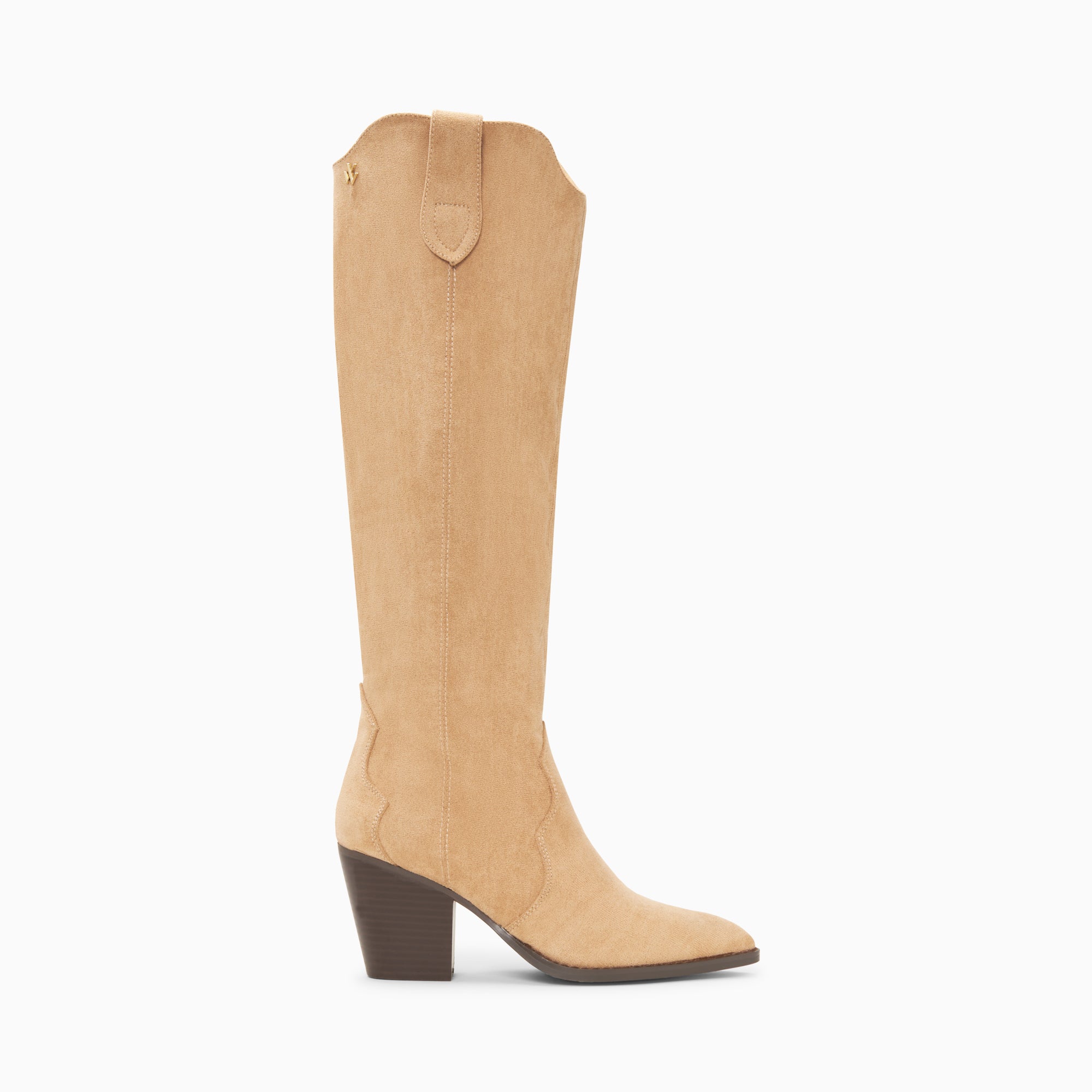 Bottes, Cuissardes-Bottes santiags Sharon beiges à talon