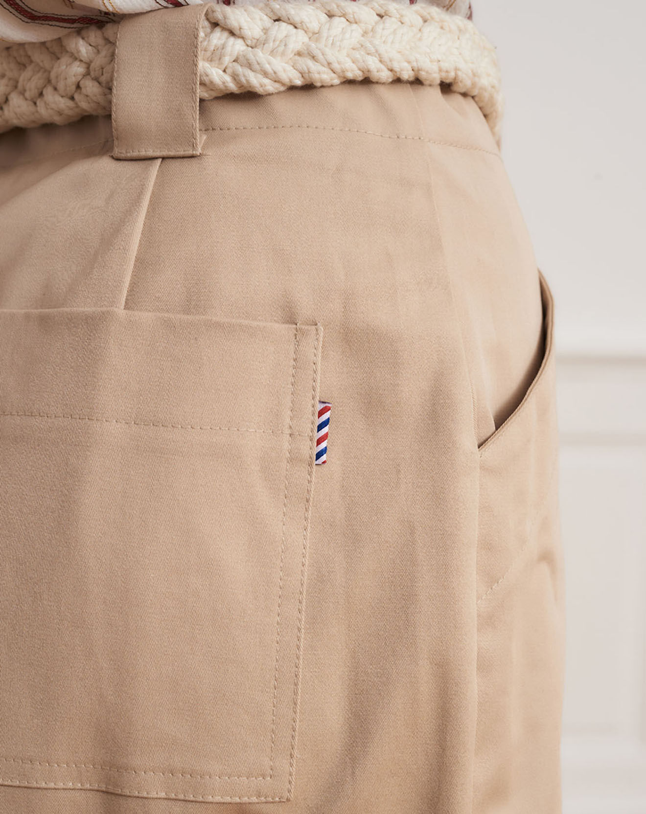 La Petite Francaise Pantalon droit Patrice beige