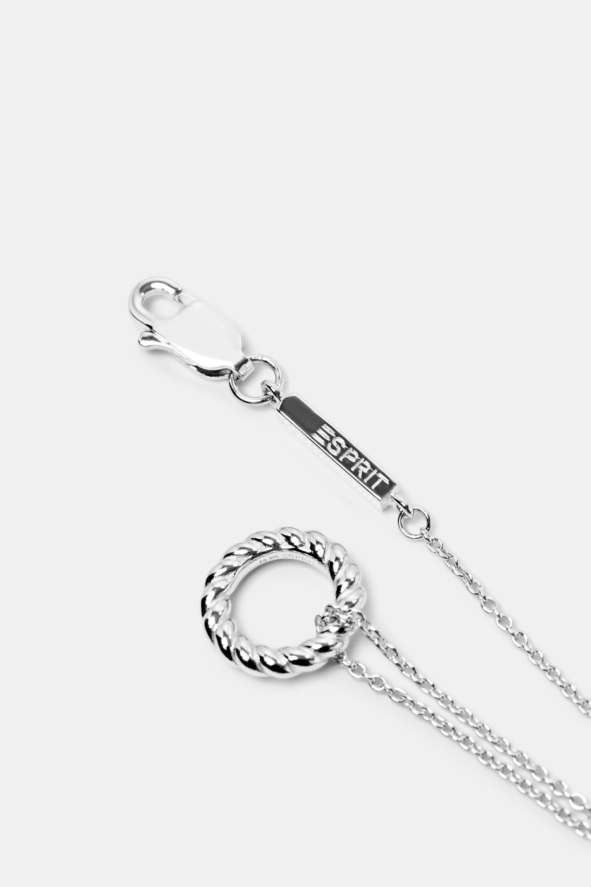 Collier en argent sterling doté d’un pendentif à retors