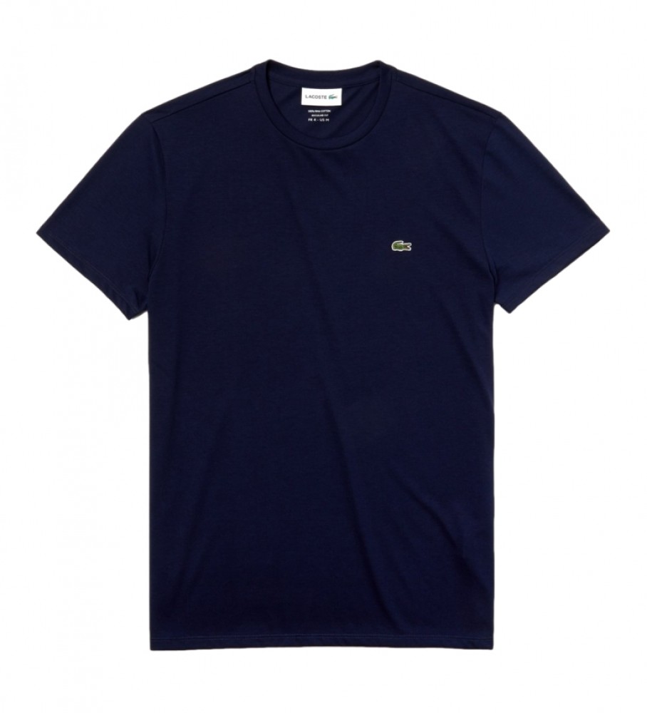 Camiseta Lacoste azul marinho em algodão Pima