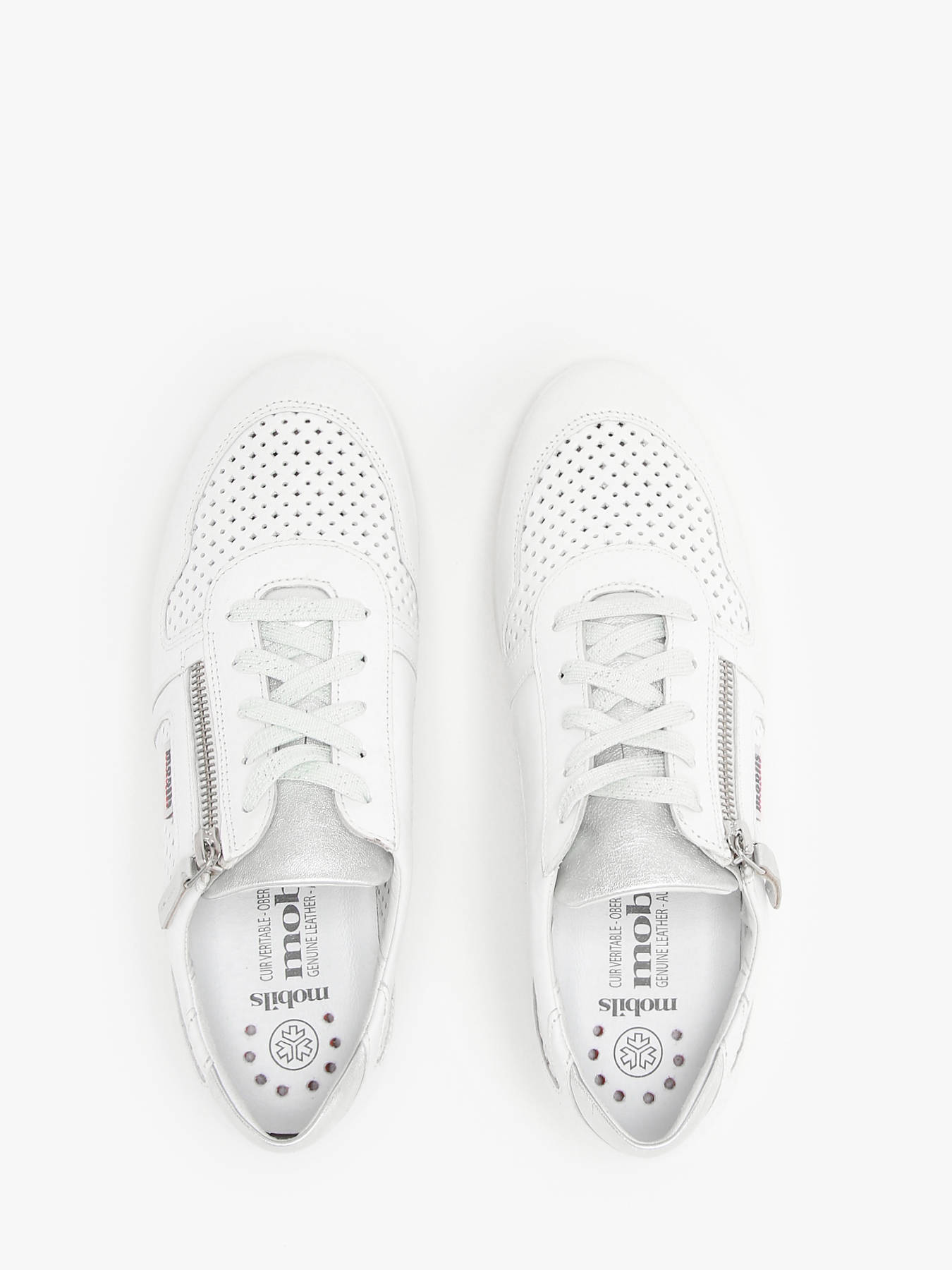 Sneakers talon compens en cuir MEPHISTO