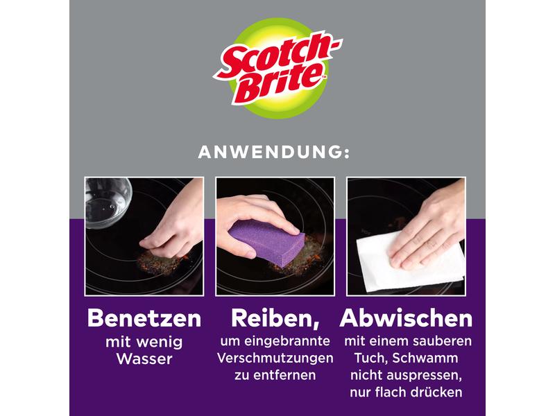 Scotch-Brite Schwamm Scotch-Brite Glaskeramik 1 Stück Schwamm für Glaskeramik-Kochfelder
