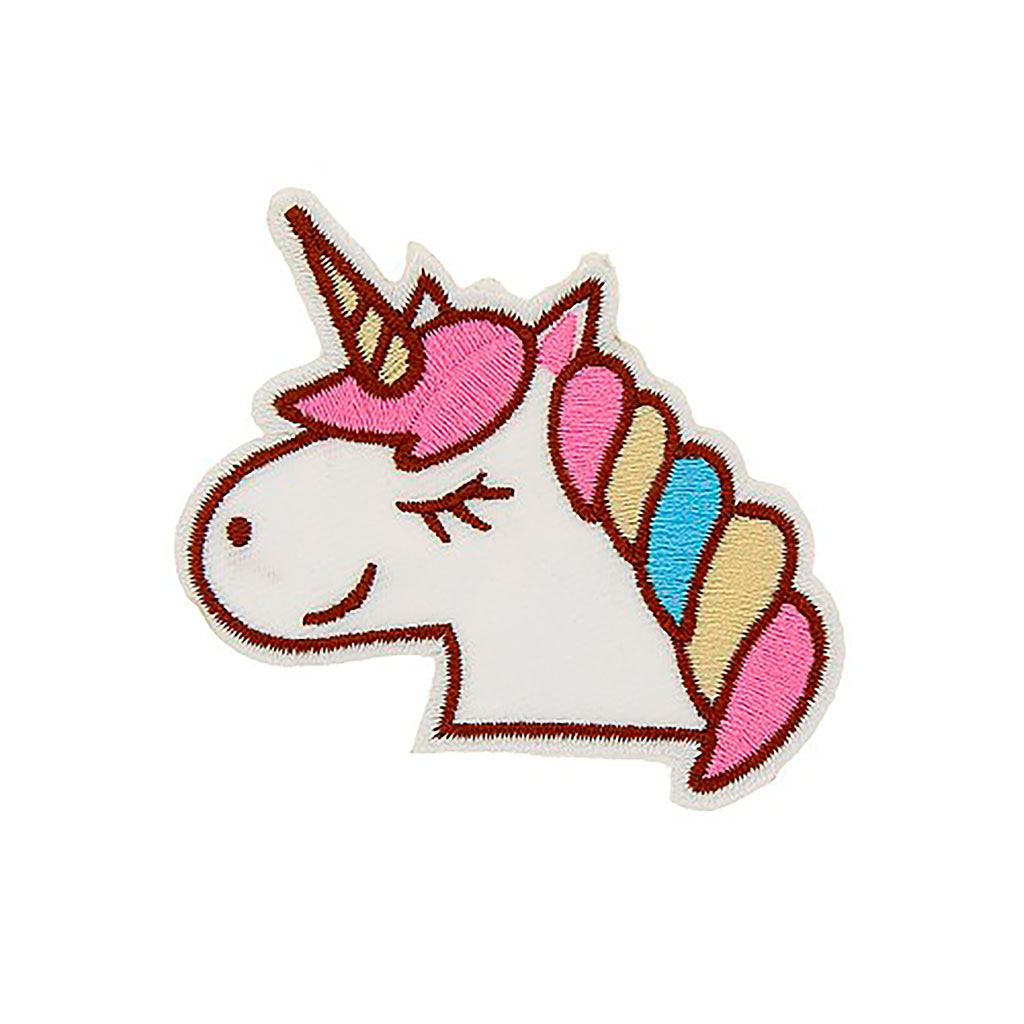 Ecusson thermocollant tête de licorne 3.5x5.5cm