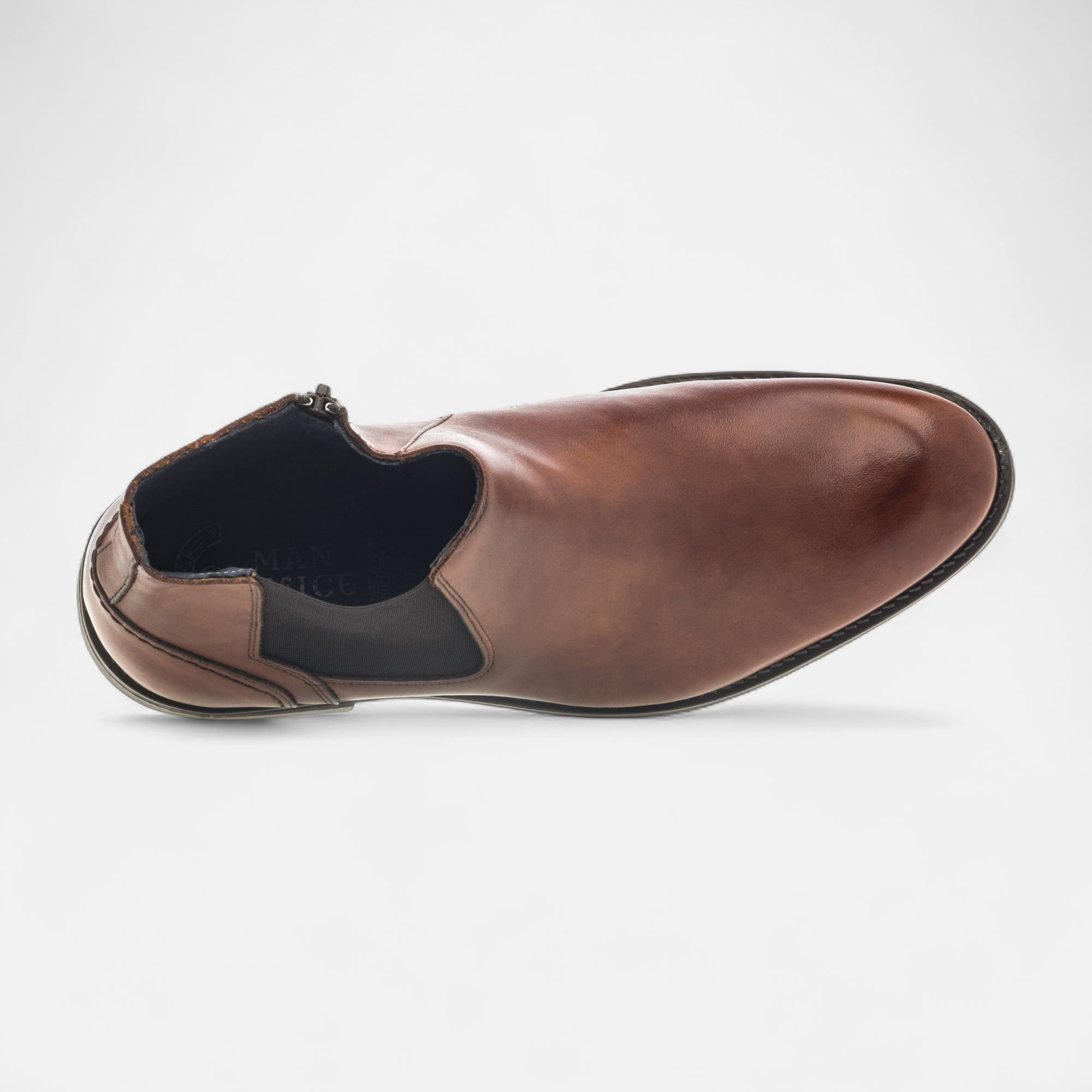 Boots chelsea Homme en cuir cognac