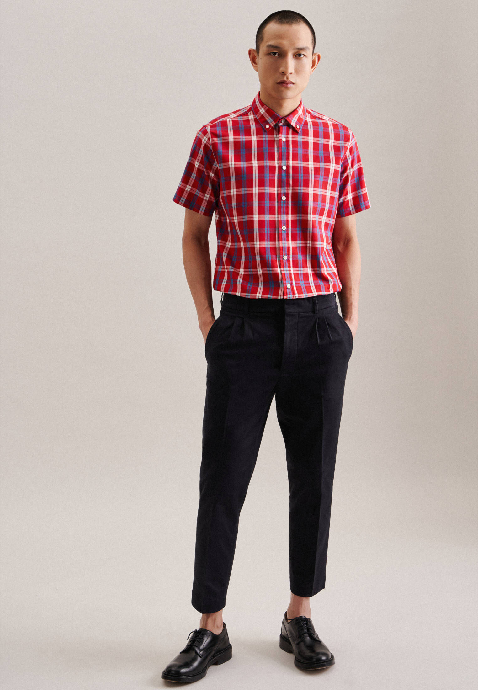 Seidensticker| Herren Casual Hemd Schwarze Rose