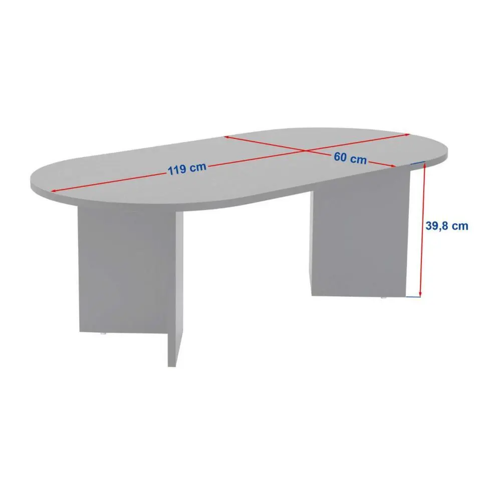 CALICOSY - Salontafel IRIS - Saffier eiken - 39,8x119x60 cm