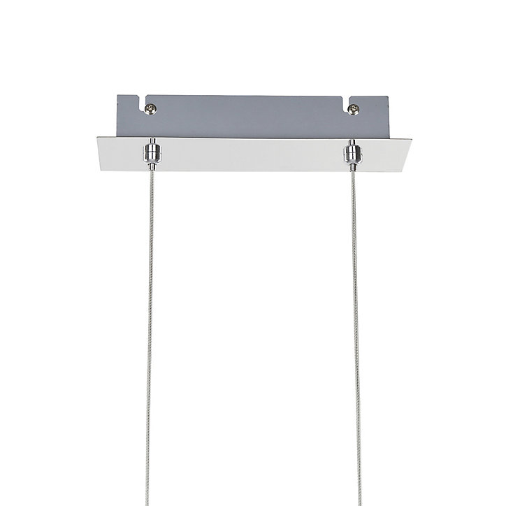 Suspension Giedi 4 LED intégrée argent