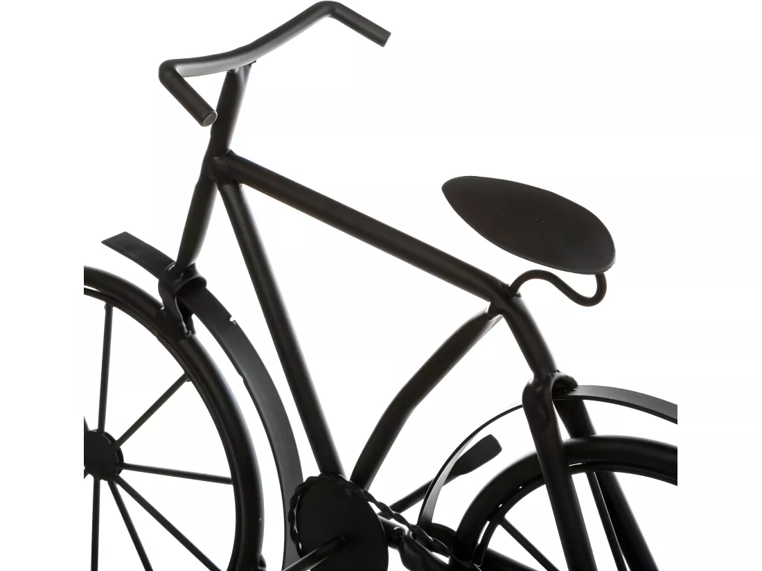 Décoration à poser Bicyclette en métal Noir H 27 cm