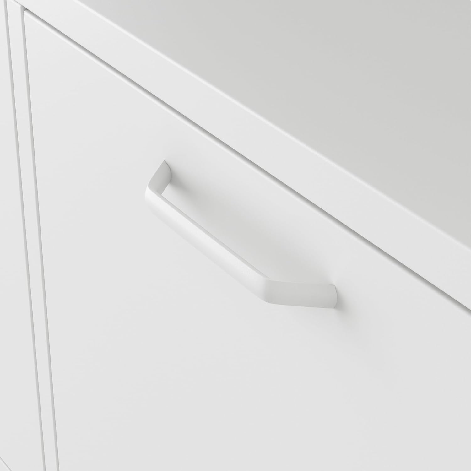 Jan Nowak Schuhschrank Schmal Weiß mit 4 Klappen 96 x 90 x 17 cm - Schuhkipper Metall Ideal Für Kleine Räume, Wandmontage - Schuhregal Geschlossen, Schuhe Schrank (Shirley)