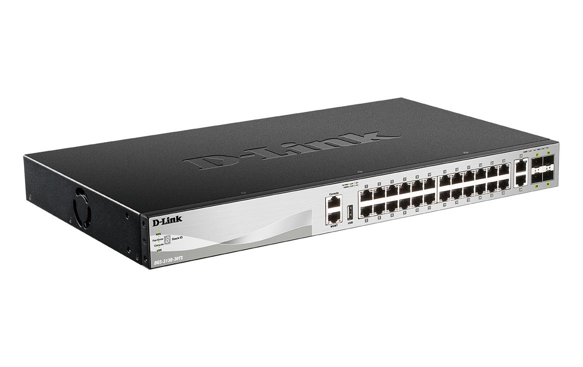 Switch DGS-3130-30TS 30 Port<br>Gigabit Layer 3 Stackable Managed Switches DGS-3130 Series