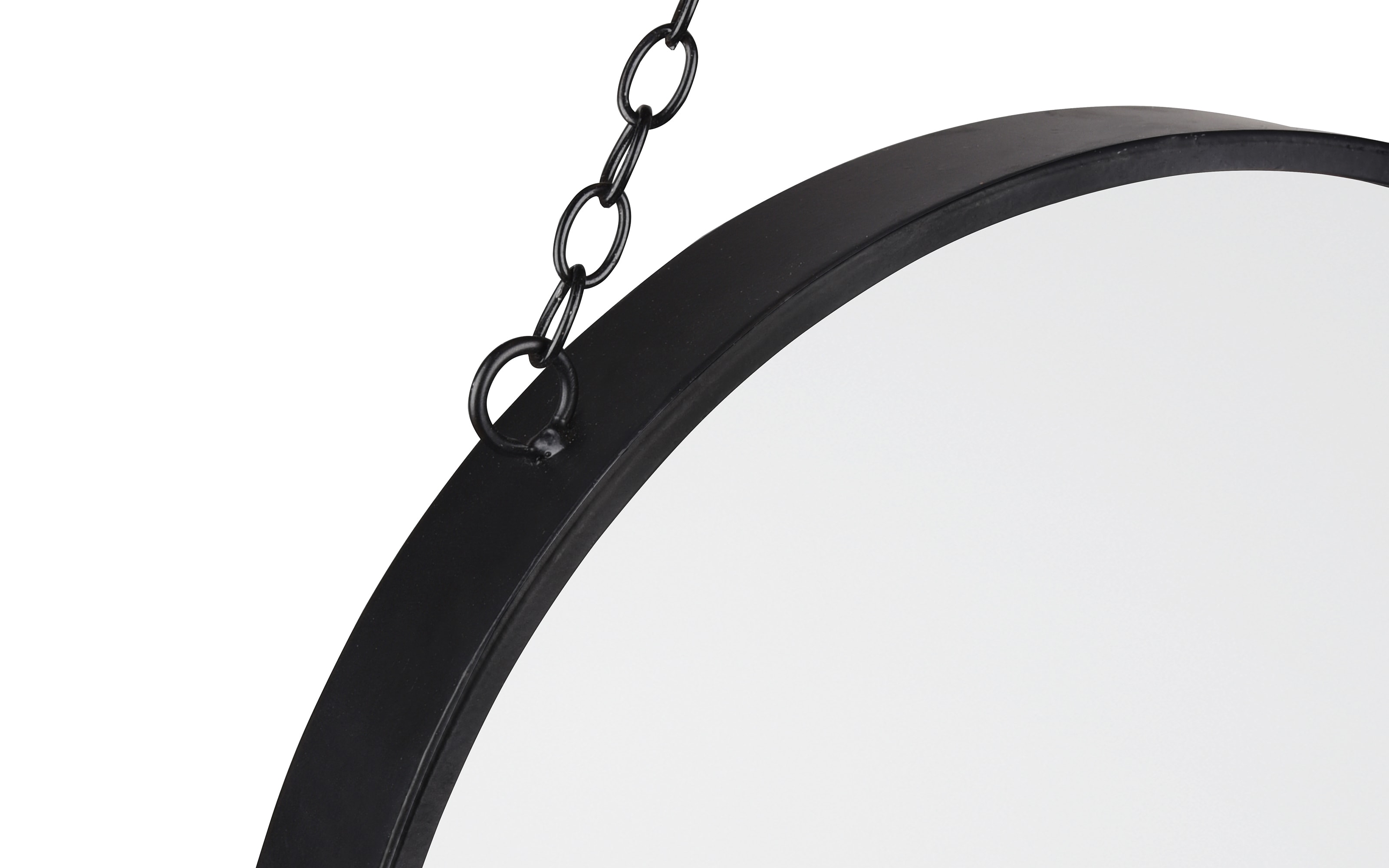 Metallspiegel Sabine, schwarz, 25,5 cm