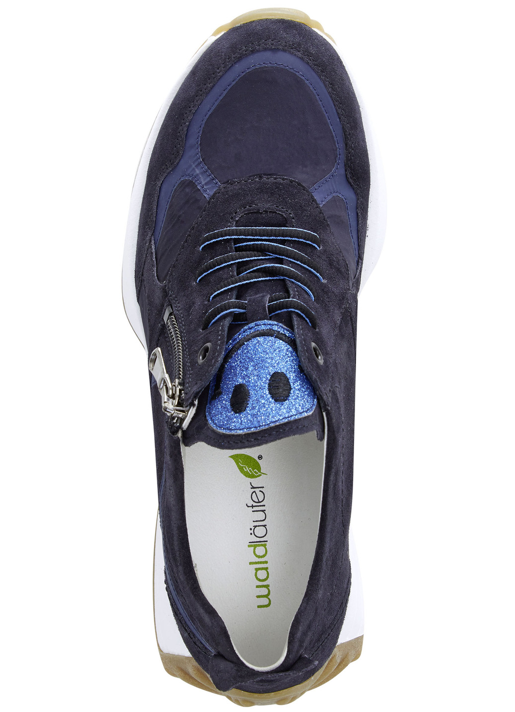 Waldläufer Sneaker mit frecher Glitzer-Applikation