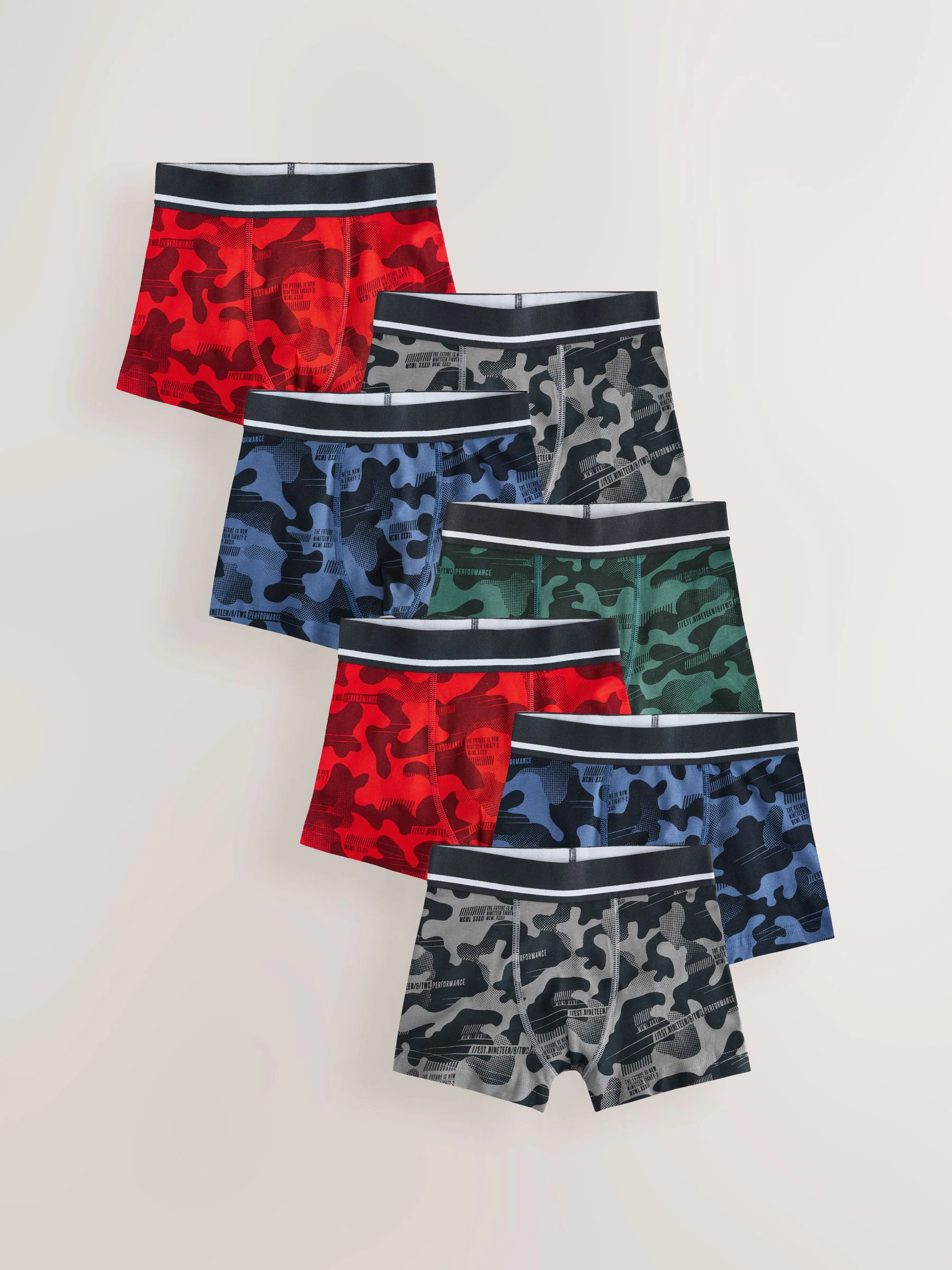 Camouflageprint - Verpakking van 7 boxers (3-16jr)