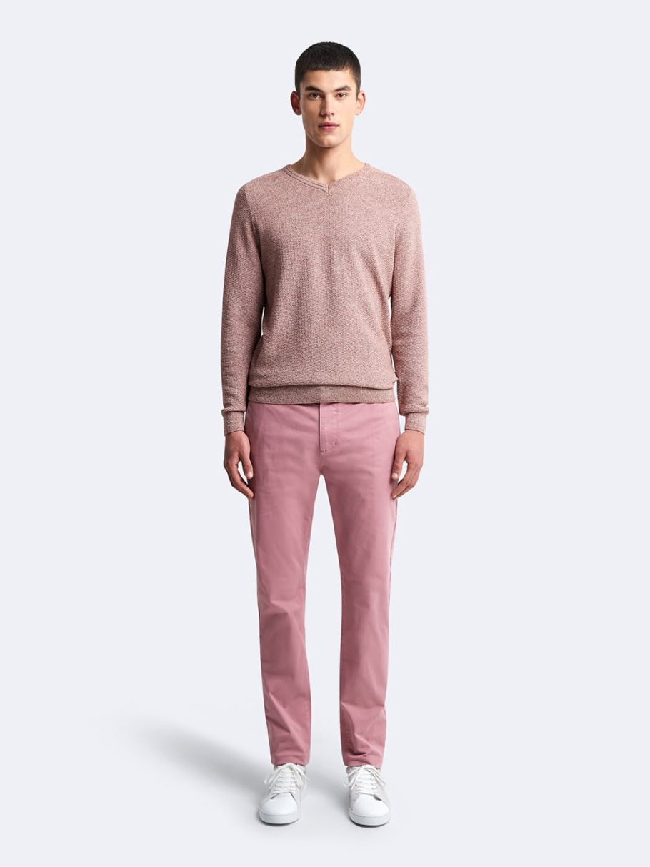 Chino slim en coton élasthane uni