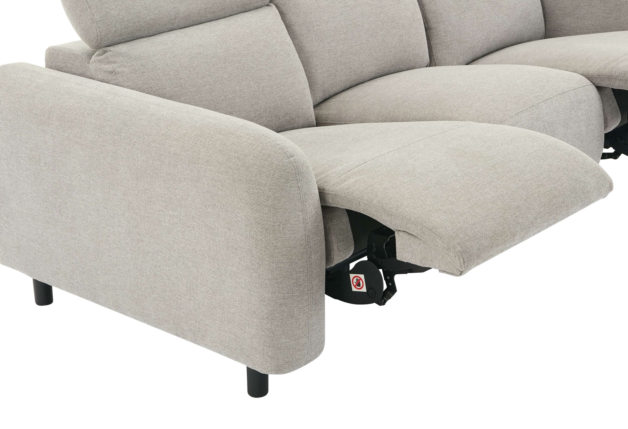 Home affaire 3-Sitzer »SKAANE Struktur-Sofa, 229 cm, manuelle-u. elektrische Relaxfunktion« Relax-Funktion in 2 Sitzen, Kopfteilverstellung, Federkernpolsterung