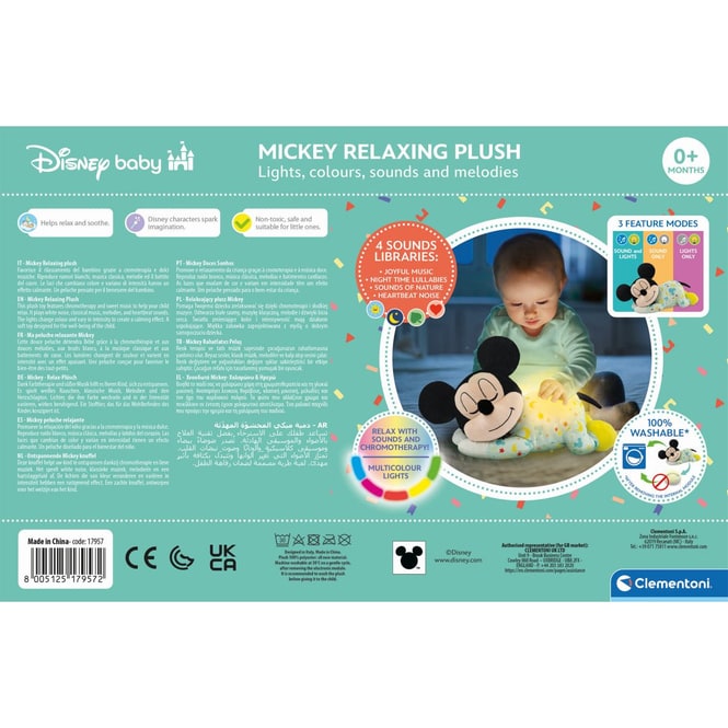 Disney - Baby Mickey - Schlafende Plüschfigur Mickey