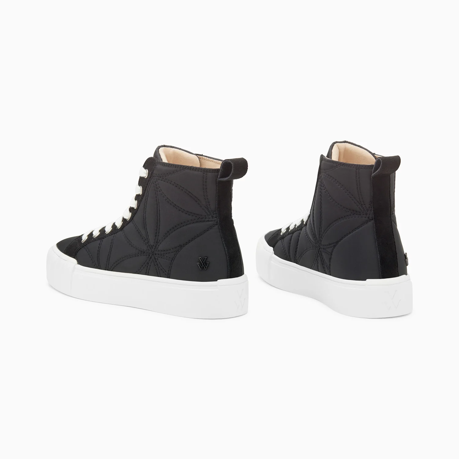 Sneakers-Baskets montantes Nalya noires matelassées