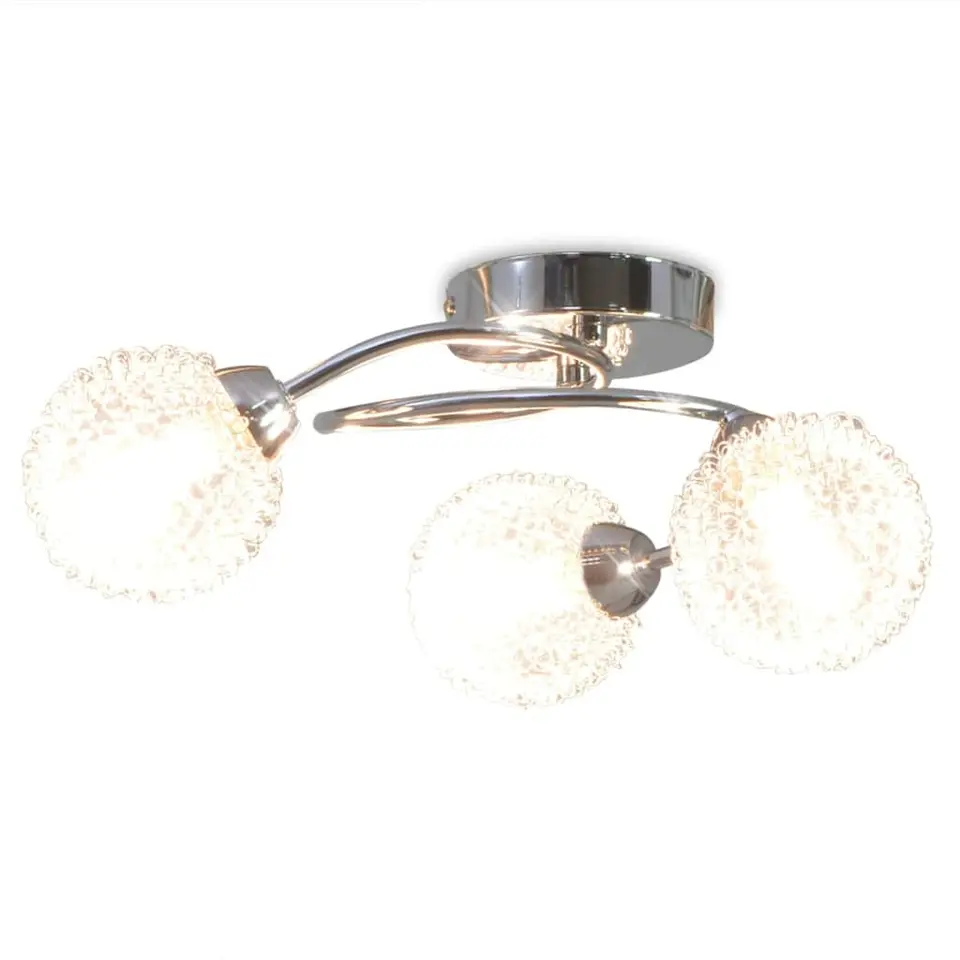 vidaXL - Plafondlamp - Wit - Glas