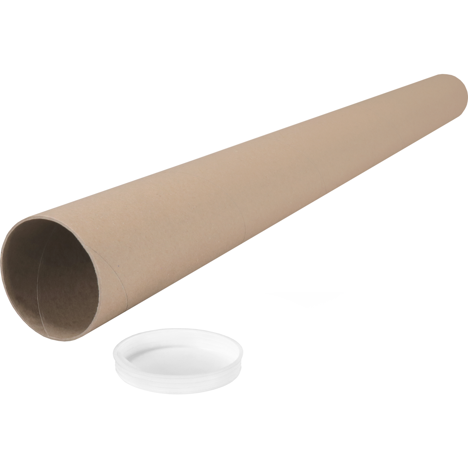 Koker, Karton, met dop, rond, Ø 70mm, 870mm, bruin