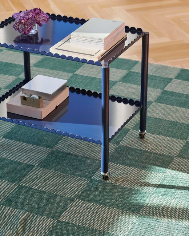 Hay Check vloerkleed 170x240 S lichtblauw