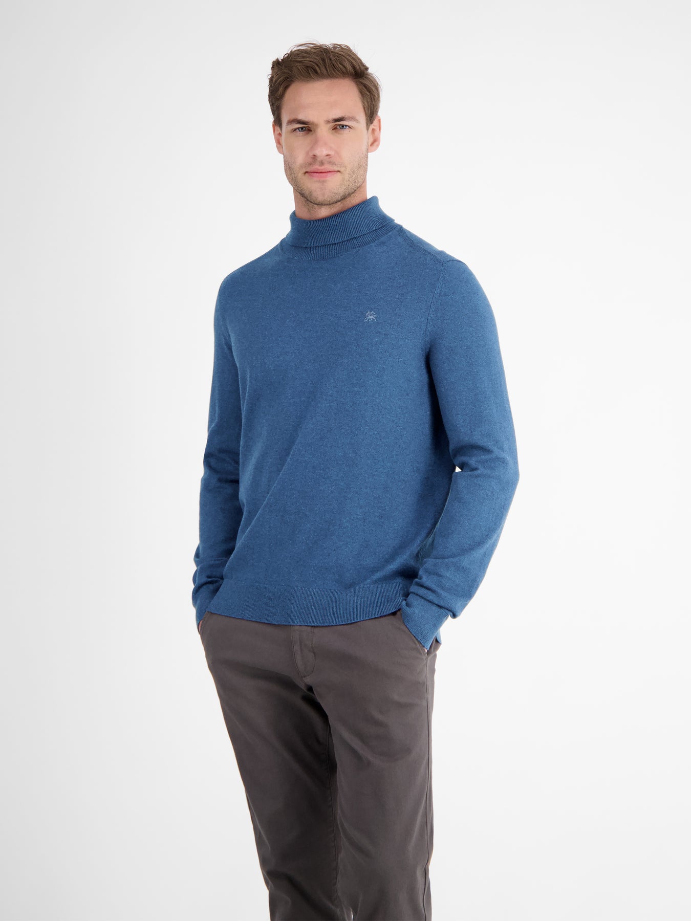 Herren Rollkragen-Strickpullover