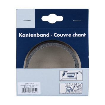 Strijkband antraciet essen 23 mm 2,5 m