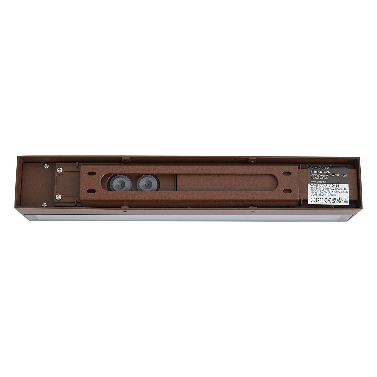 Industriële buiten wandlamp roestbruin 38cm incl. LED IP65 - Hannah
