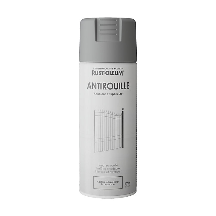 Peinture aérosol antirouille Rust-Oleum gris mat 400ml