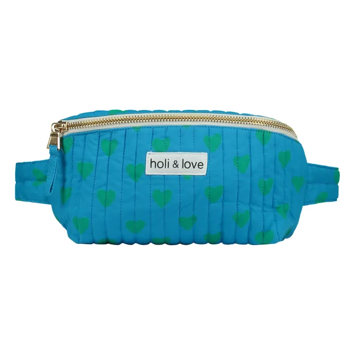 Holi & Love Sac Banane Coeur Coton Bio | Turquoise