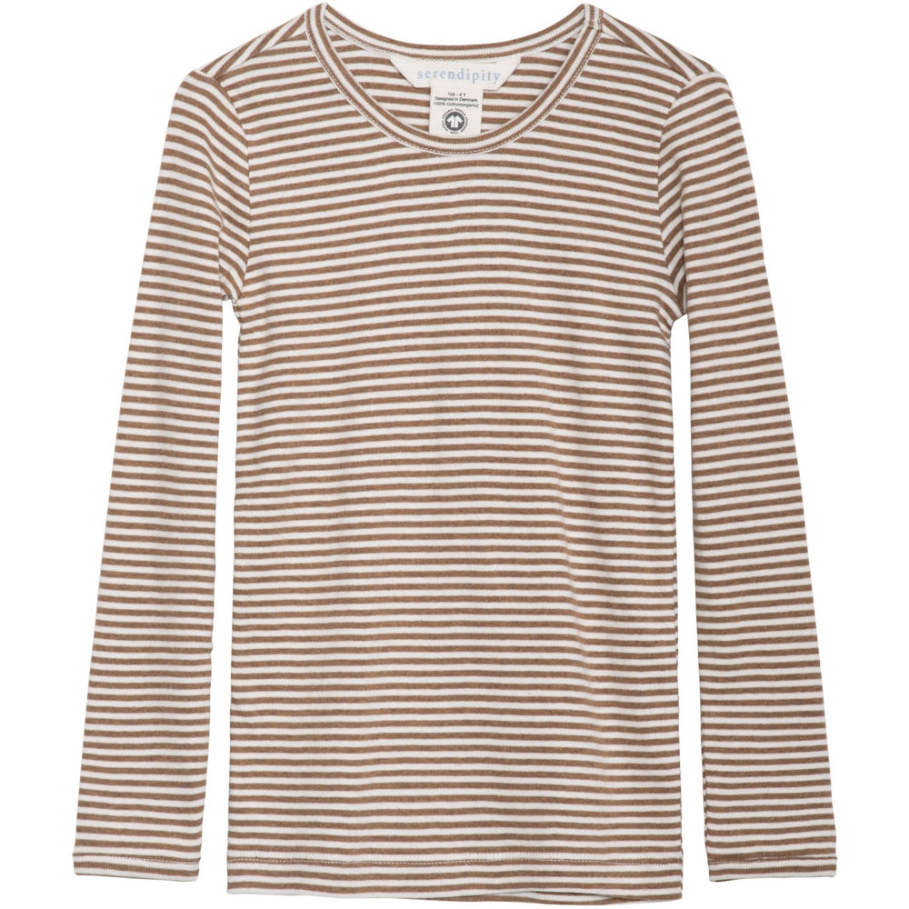 Køb Serendipity Almond/Offwhite Slim Bluse Stripe