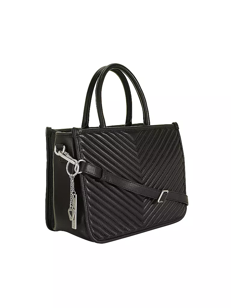 LES VISIONNAIRES Ledertasche - Tot Bag LENA QUILTING schwarz