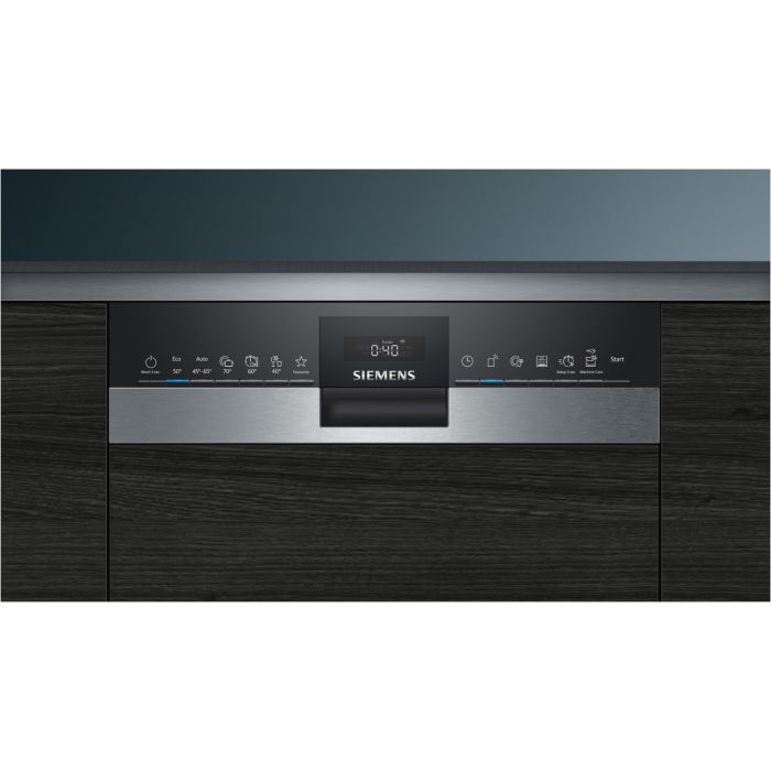 Siemens teilintegrierter Geschirrspüler iQ500 SR55YS05ME Edelstahl