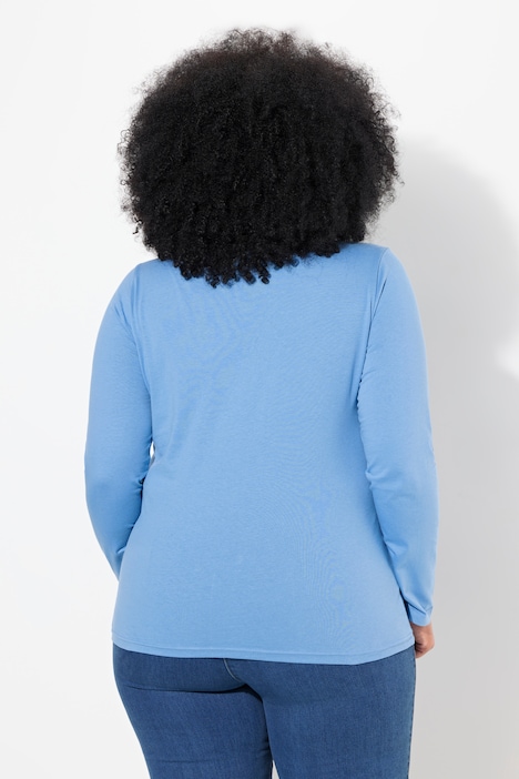 Shirt, Slim, V-Ausschnitt, Langarm