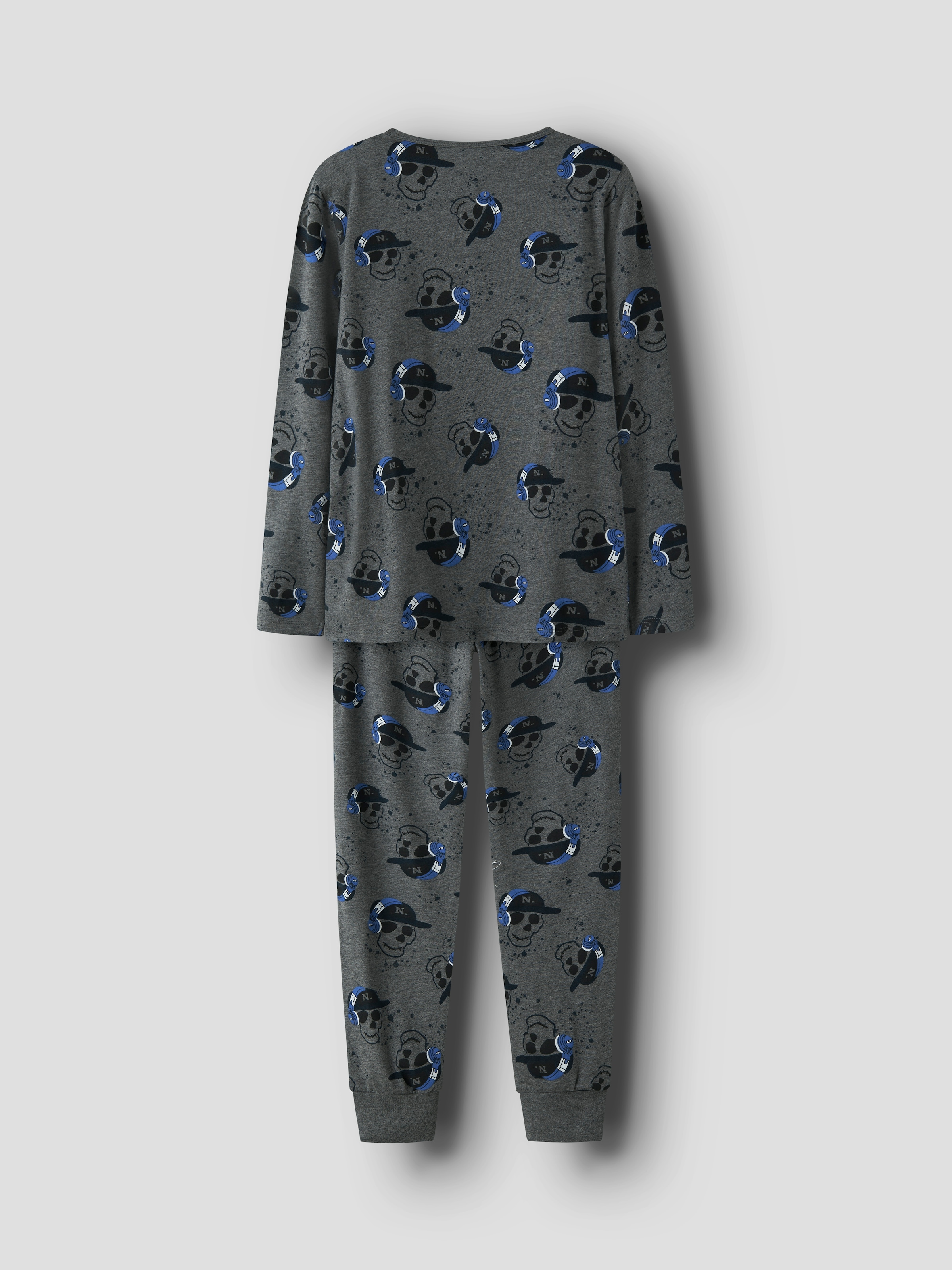 Name It Pyjama »NKMNIGHTSET DARK GREY MEL SKULL NOOS« Set, 2 Stk. tlg.,