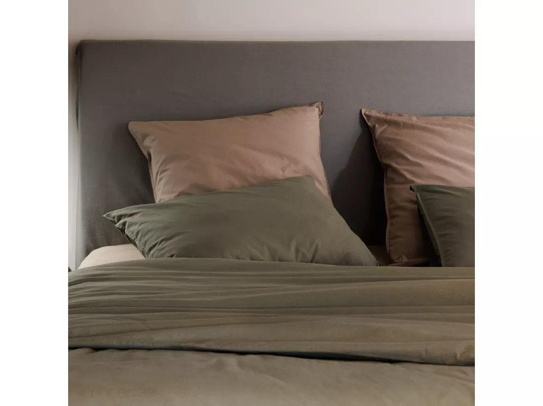 Drap plat 270x290 cm pur coton collection PALACE marron tabac