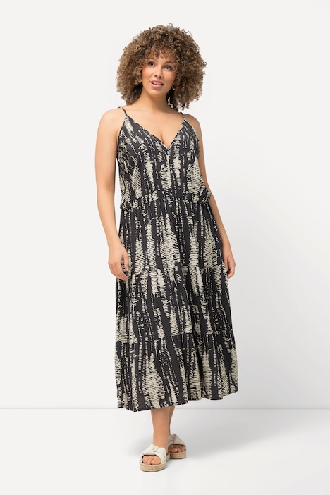 Midikleid, V-Ausschnitt, Triangel-Schalen, ärmellos