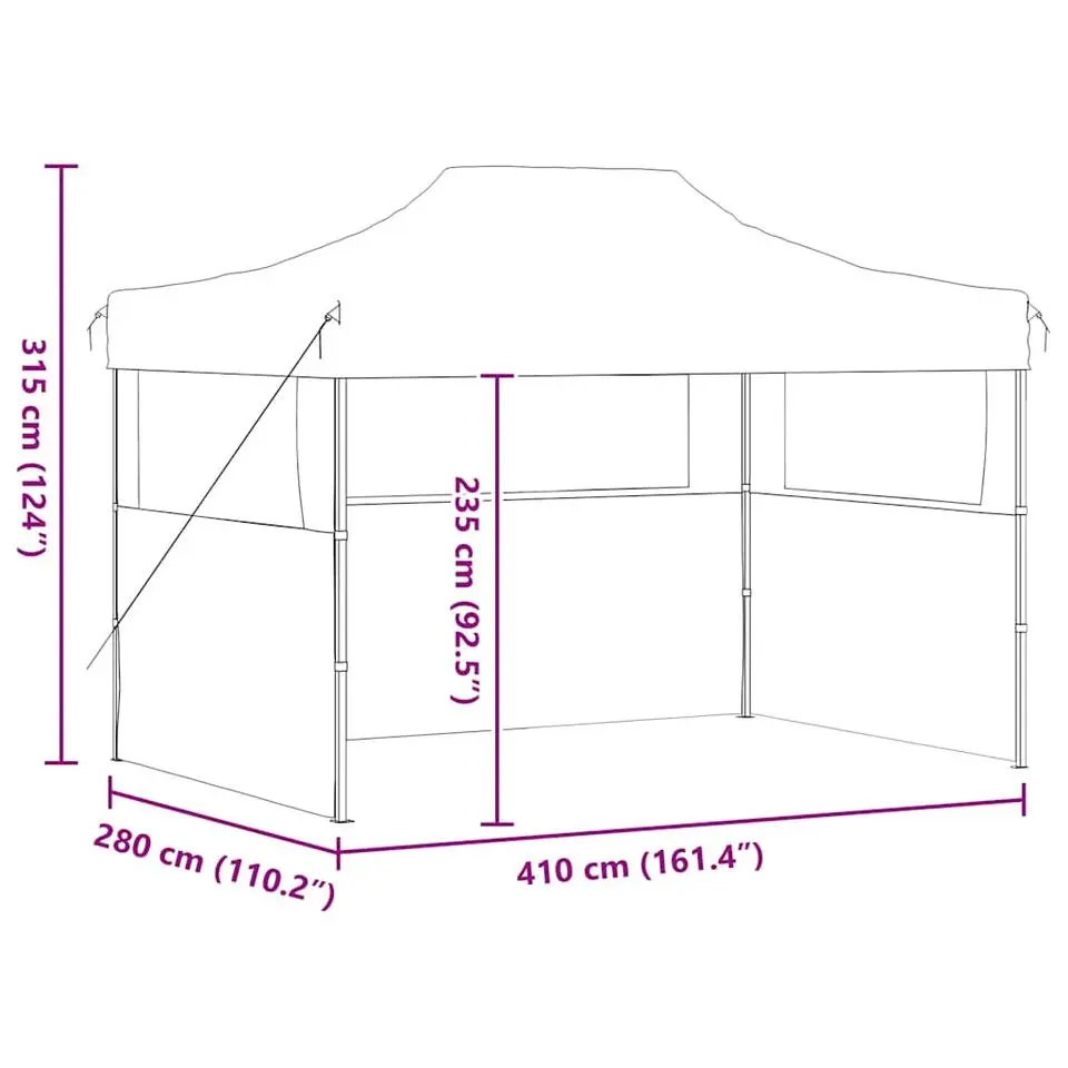 vidaXL - Partytent - Crème - Stof