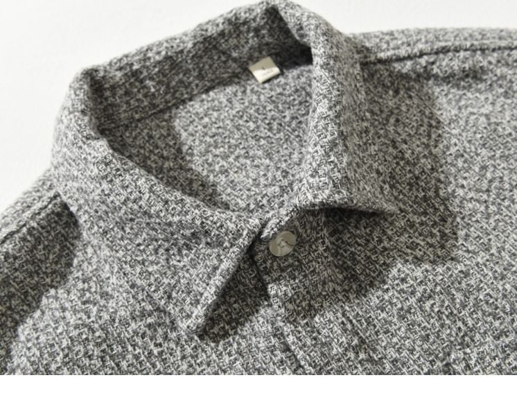Nataro - Tweed overhemd met lange mouwen en knoopjes