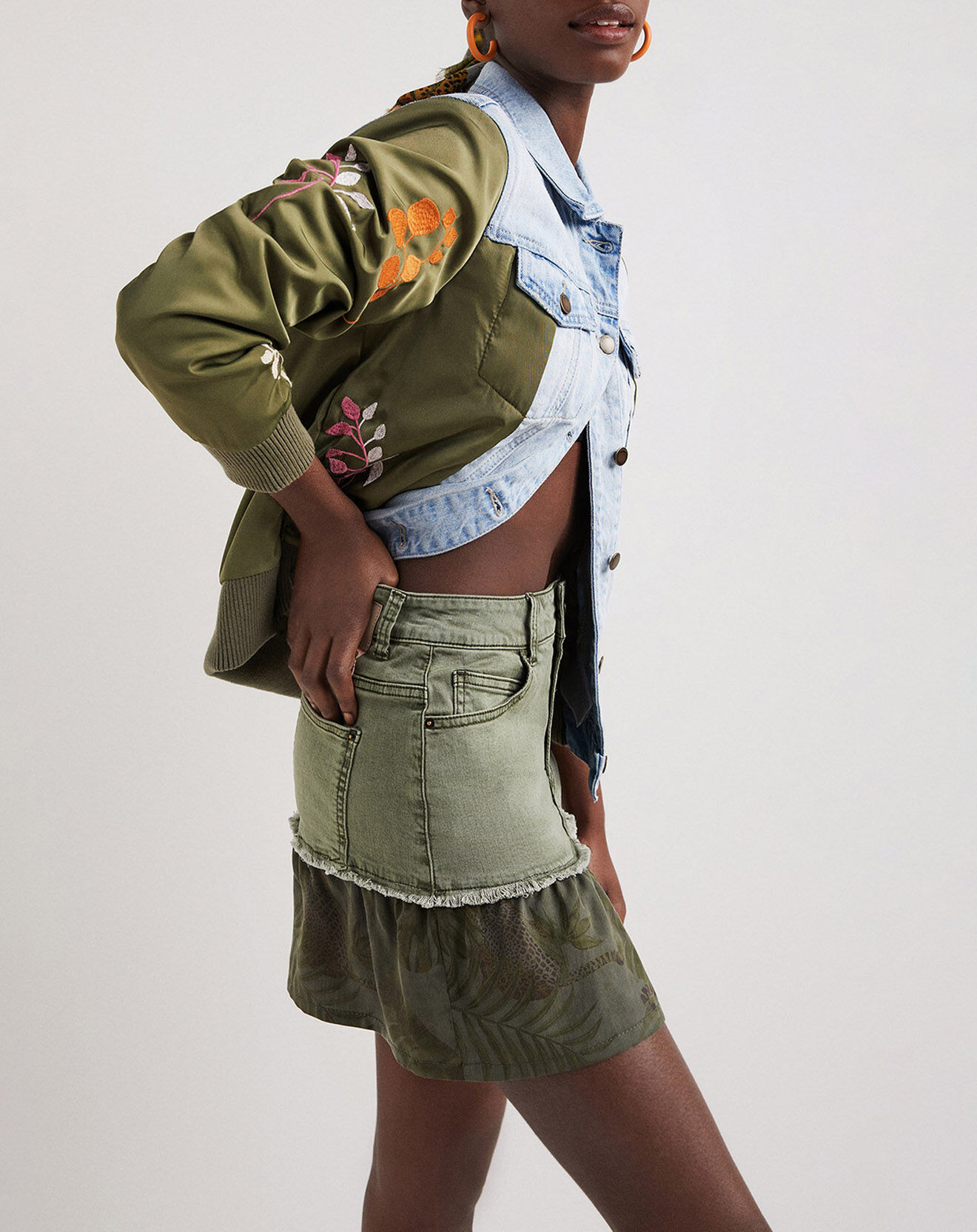 Desigual Jupe Eline verte