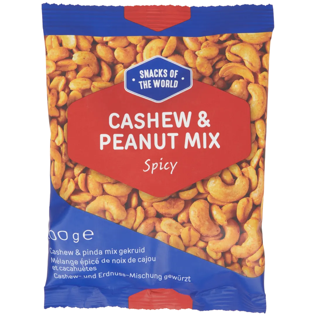 Snacks of the World Cashew en Pinda Mix Spicy 200 gram
