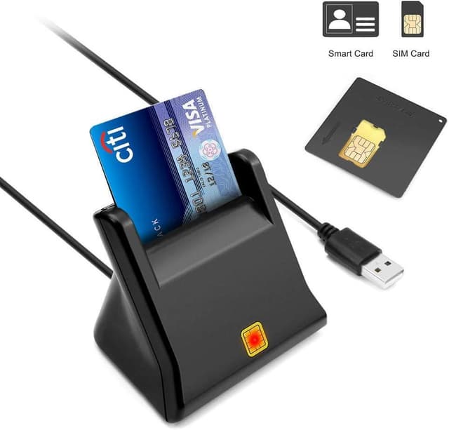 NÖRDIC USB-A Smart- og SIM-kortlæser ISO7816 ID-kort EMV Kreditkort