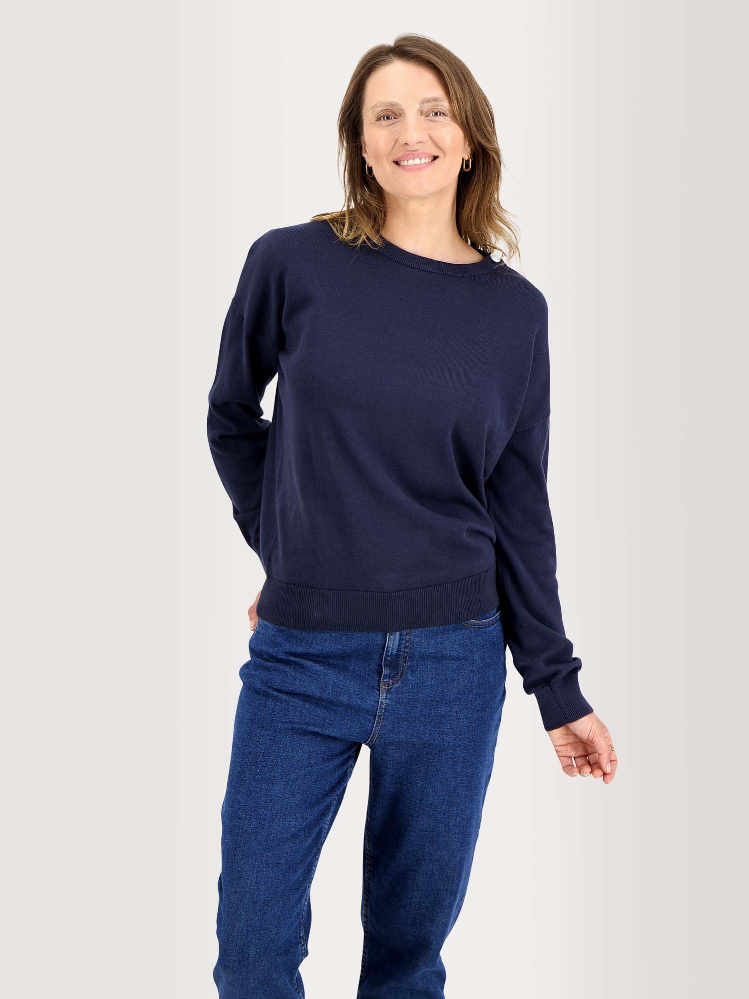 Pull Femme Coton Biologique Marine