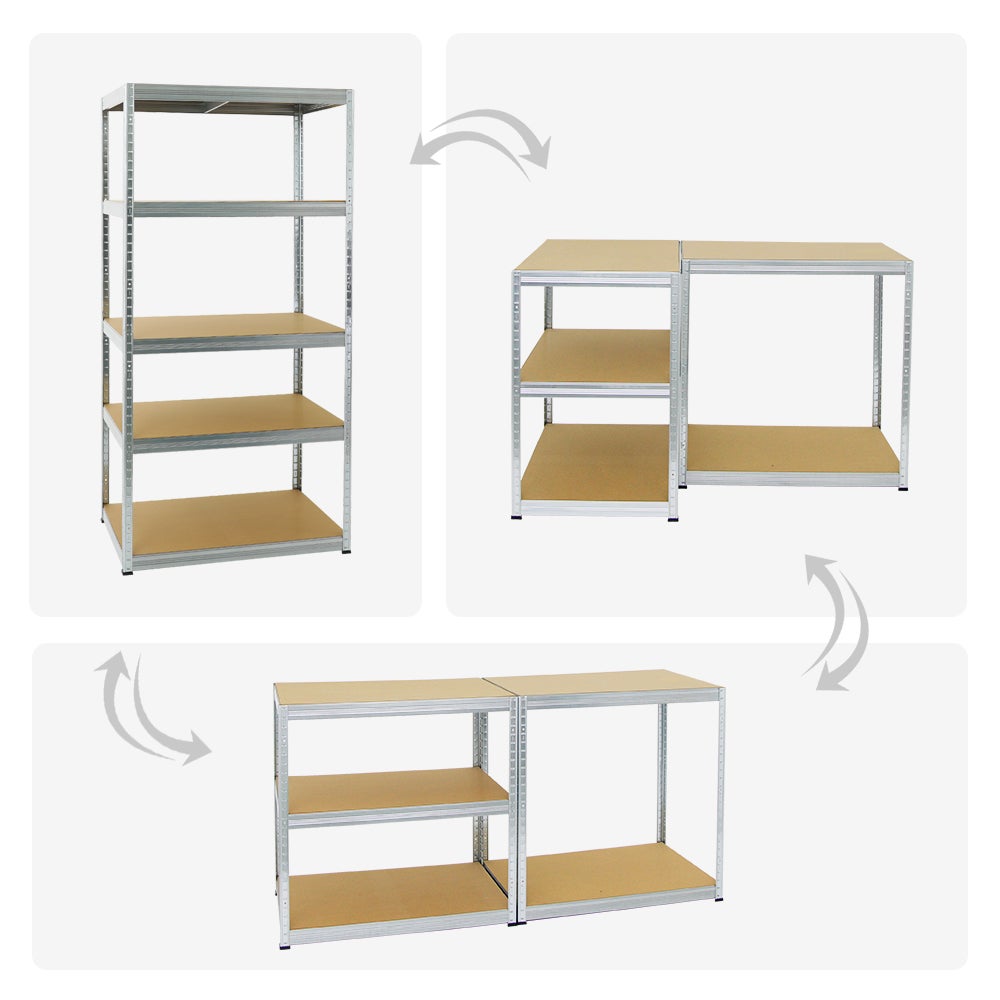 PROREGAL Heavy-Duty Stellingkast Slim Elephant M HxBxD 180 x 90 x 60 cm 5 Planken Plankdraagvermogen 350 kg Gegalvaniseerd